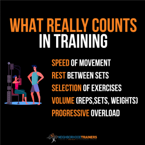 training speed rest, volume overload exercises